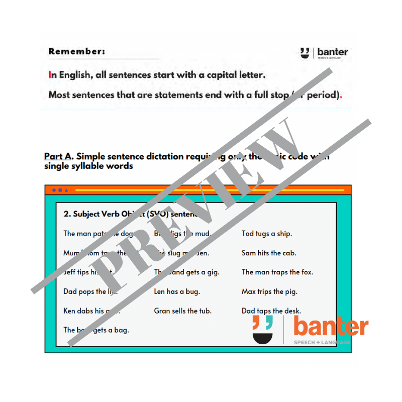 Think Then Write 1: Simple Sentences Workbook
