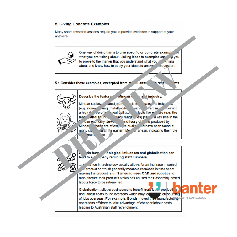 Think Then Write 8: Writing Responses to Short Answer Questions Workbook