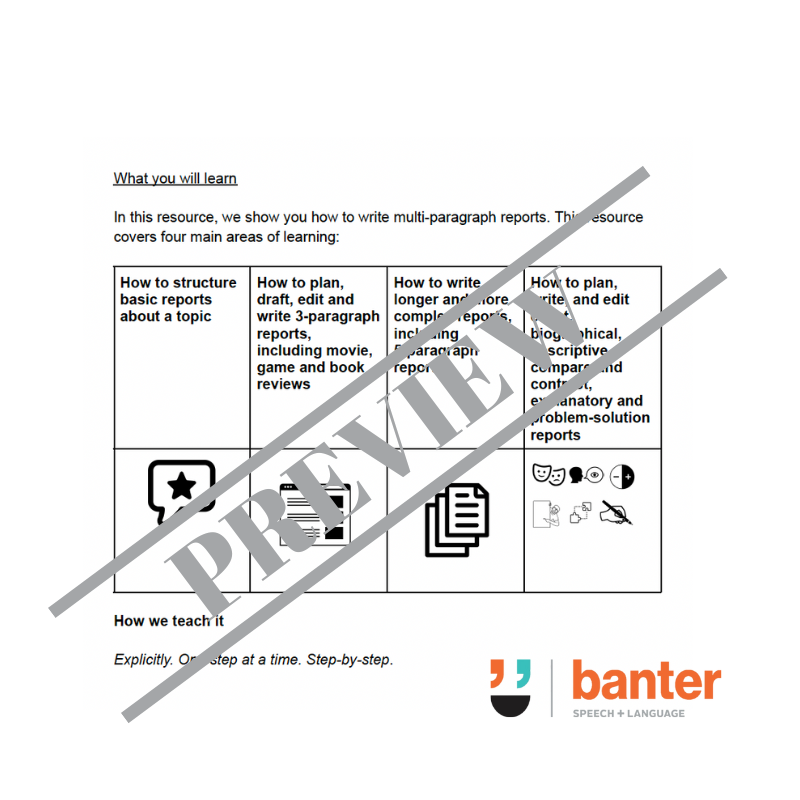Think Then Write 5: Multi-Paragraph Information Report Writing Foundations Workbook