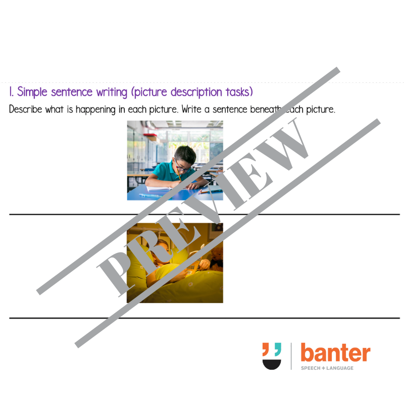 Think Then Write: Criterion-referenced writing assessment/screener + scoring checklist