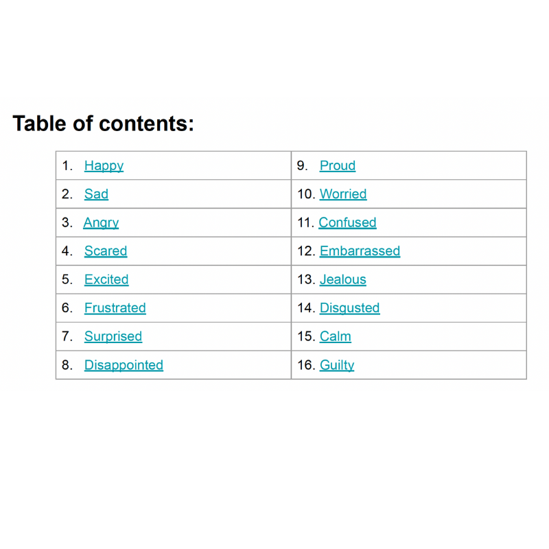 Language for emotions: words, sentences, and short stories