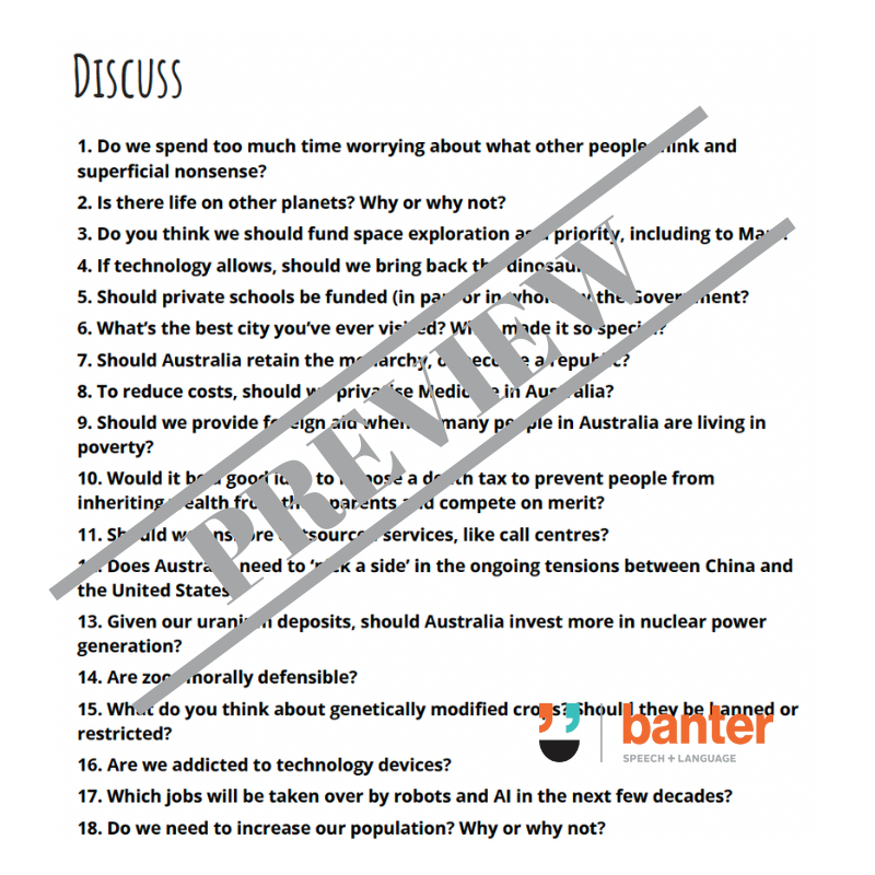 Banter Stuttering Workbook: Speech Fluency and Naturalness Practice Resources