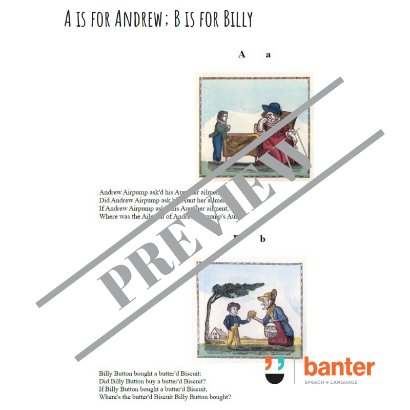 Banter Stuttering Workbook: Speech Fluency and Naturalness Practice Resources
