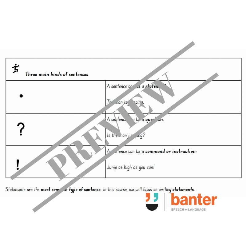 Think Then Write 1: Simple Sentences Workbook