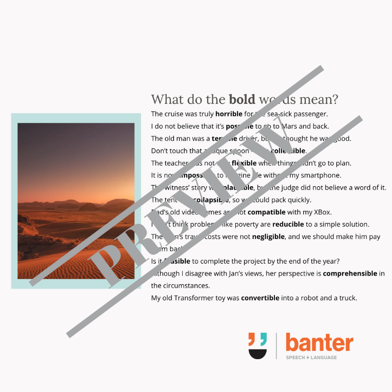 Morphological Awareness Program