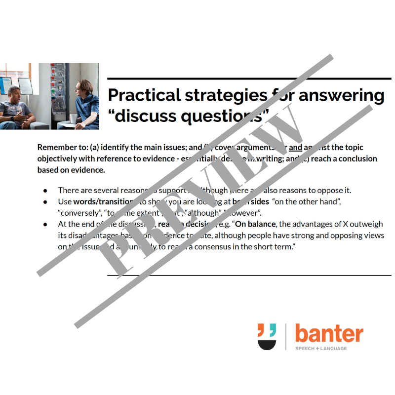 Interactive Oral Language Workouts for High School Students