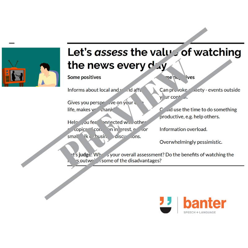 Interactive Oral Language Workouts for High School Students