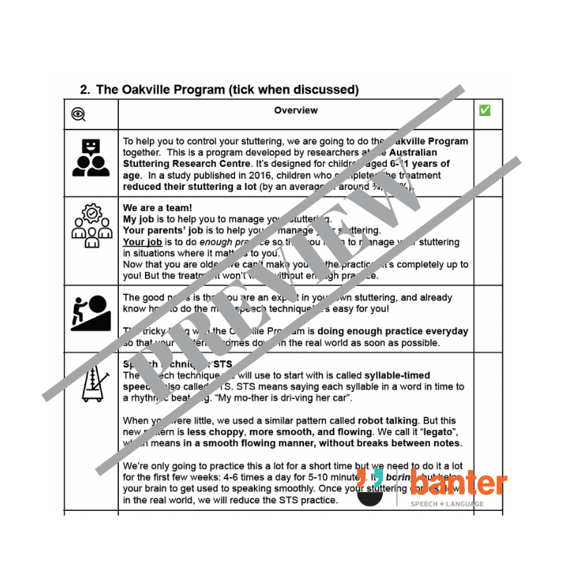 Oakville Program: Mini Client Handbook