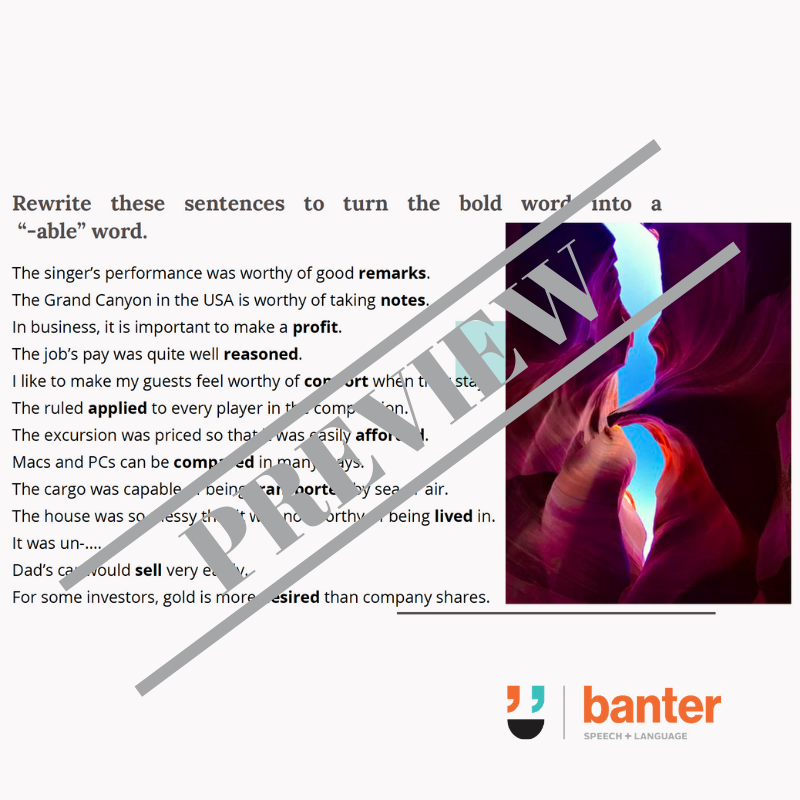 Morphological Awareness Program