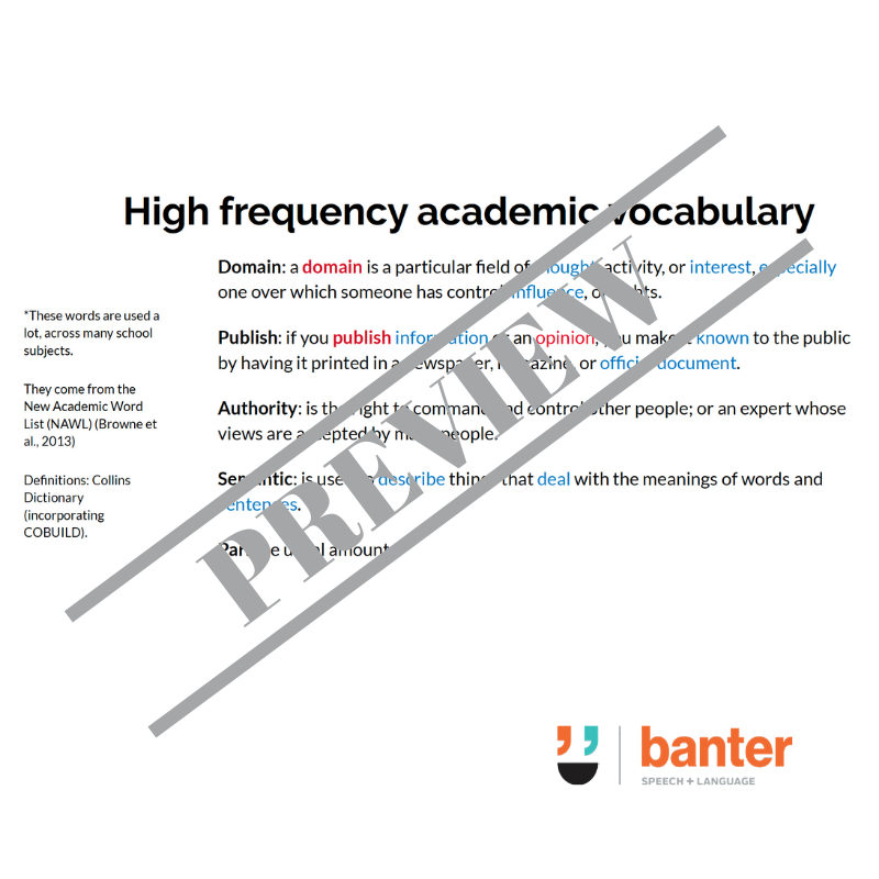 Interactive Oral Language Workouts for High School Students