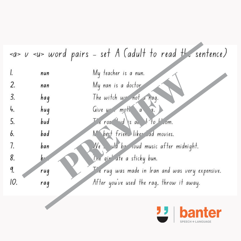 Banter Early Reading Program: Workbook 01