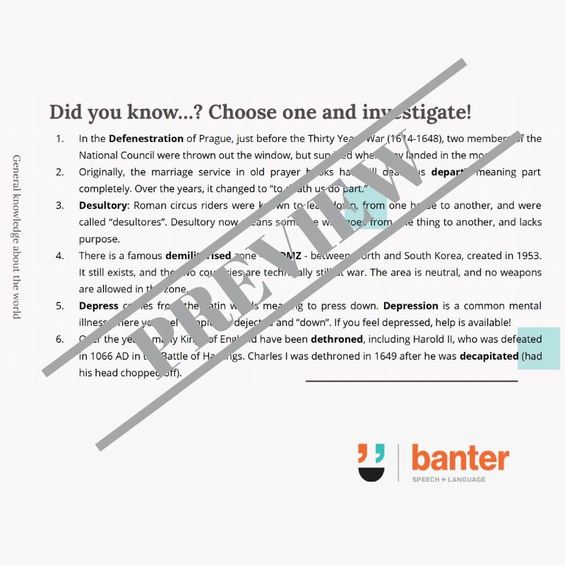 Morphological Awareness Program