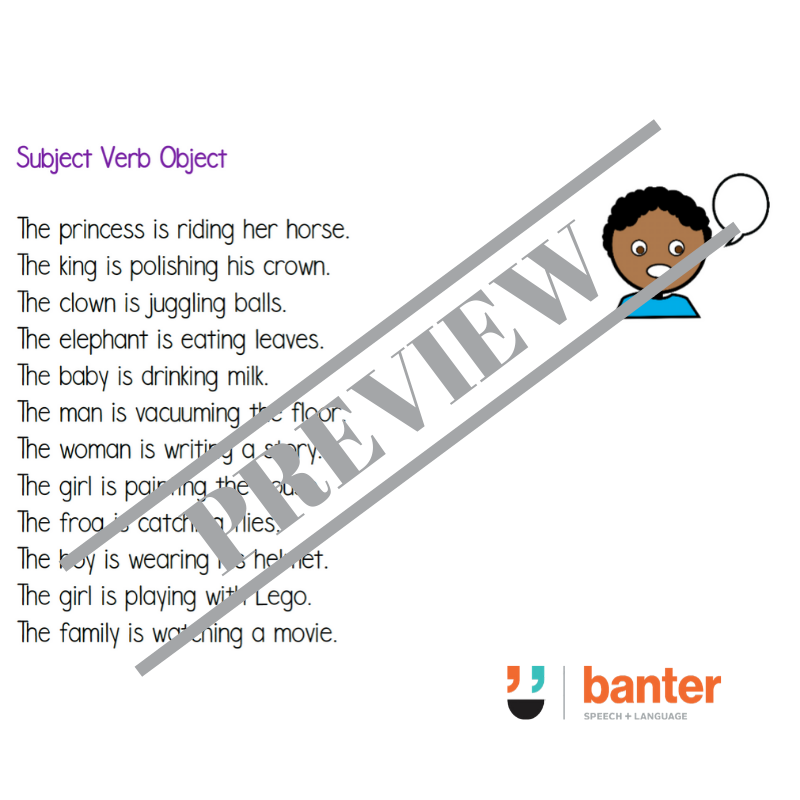 Banter Stuttering Workbook: Lidcombe Program Starter Kit