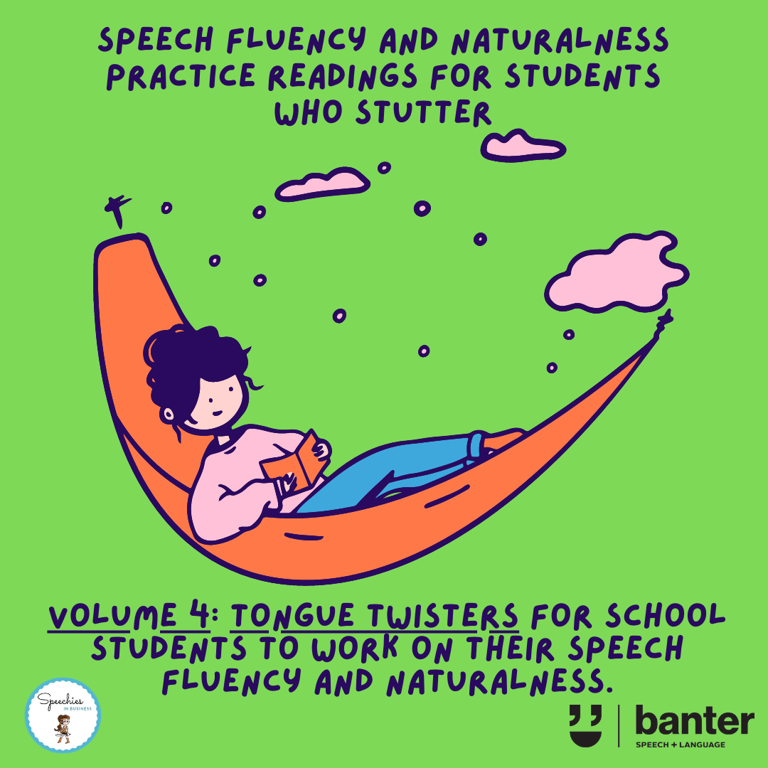 Banter Stuttering Workbook: Speech Fluency and Naturalness Practice Resources