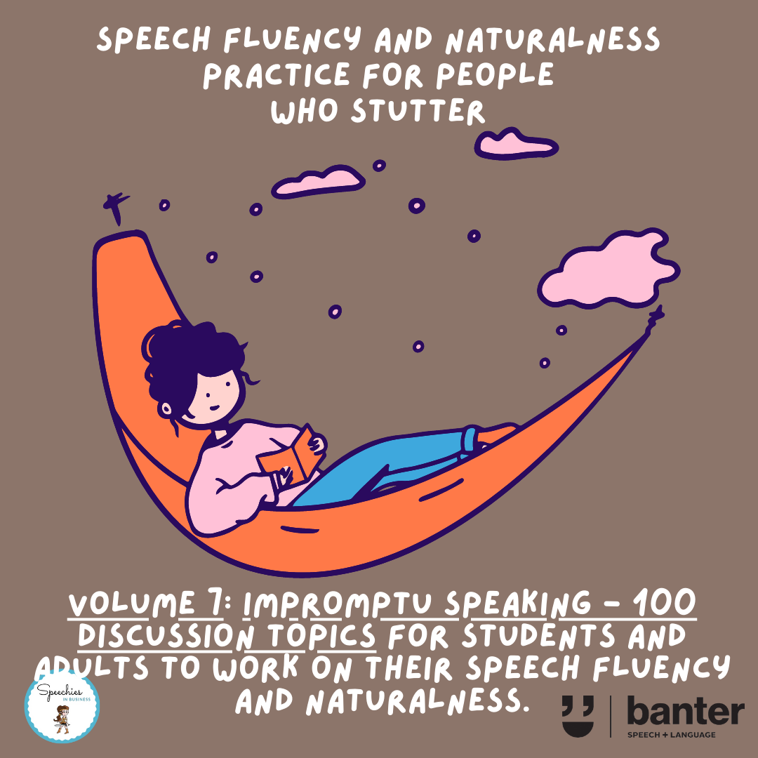 Banter Stuttering Workbook: Speech Fluency and Naturalness Practice Resources