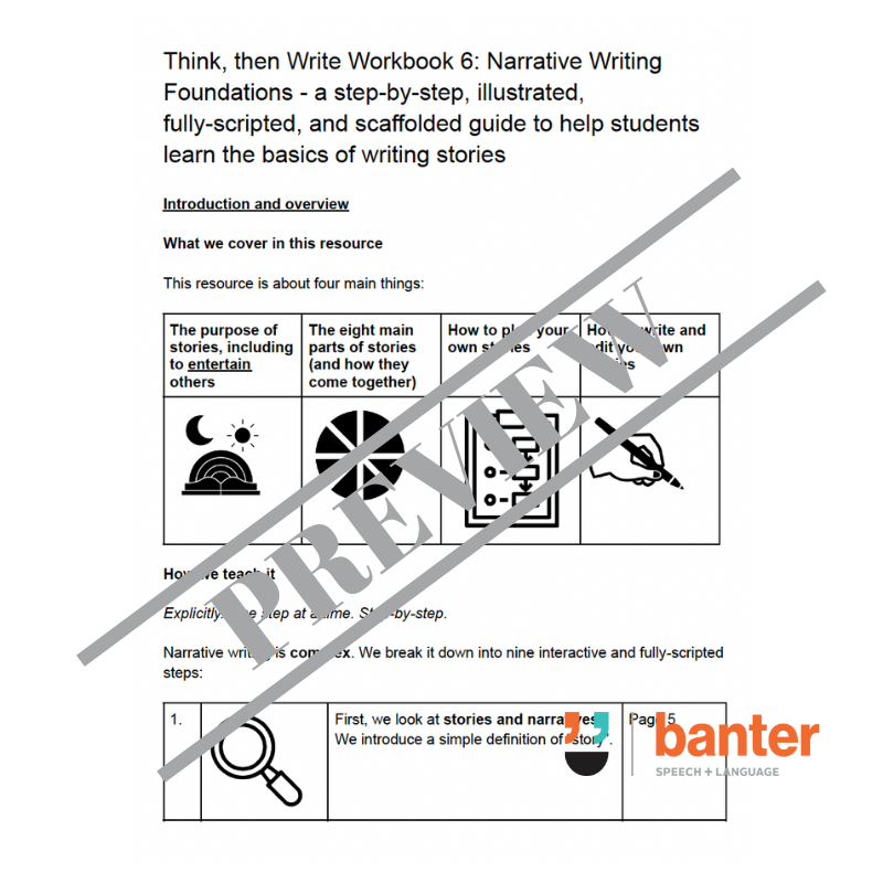 Think Then Write 6: Narrative Writing Foundations Workbook